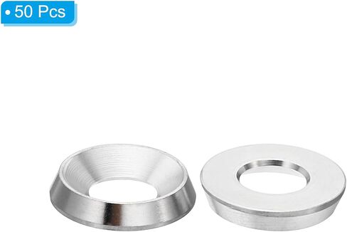 PATIKIL M6 Finish Countersunk Washer, 50pcs 18mm Dia. 3.5mm Tall Solid 304 Stainless Steel CNC Cup Washer Flat Screw Head Gasket for Constructions, Taper in Saudi Arabia