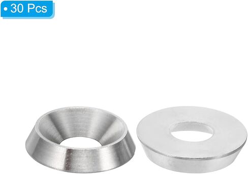 PATIKIL M6 Finish Countersunk Washer, 50pcs 18mm Dia. 3.5mm Tall Solid 304 Stainless Steel CNC Cup Washer Flat Screw Head Gasket for Constructions, Taper in Saudi Arabia