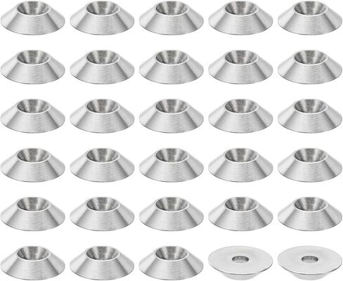 PATIKIL M4 Finish Countersunk Washer, 50pcs 16mm Dia. 3.2mm Tall Solid 304 Stainless Steel CNC Cup Washer Flat Screw Head Gasket for Constructions, Taper in Saudi Arabia
