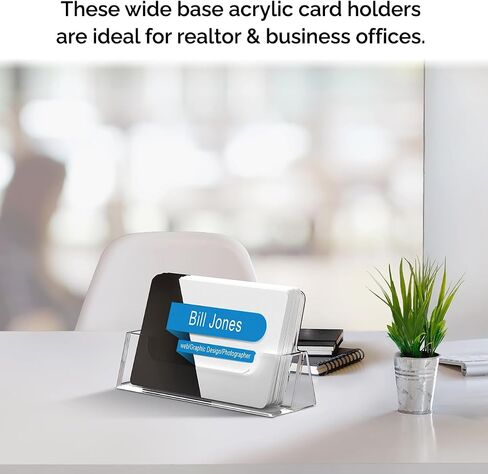 Marketing Holders 6 Pack Business Card Holder Counter Display for 2" x 3.5" Vertical Cards for Booths at Tradeshows and Expos Clear Acrylic in Kuwait