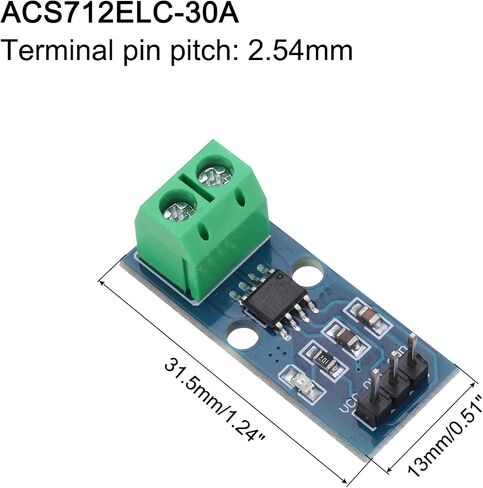 MECCANIXITY 3pcs ACS712 Current Sensor Module 5A Range Hall Effect Current Sensor Current Measuring AC/DC for Detecting Current in Saudi Arabia