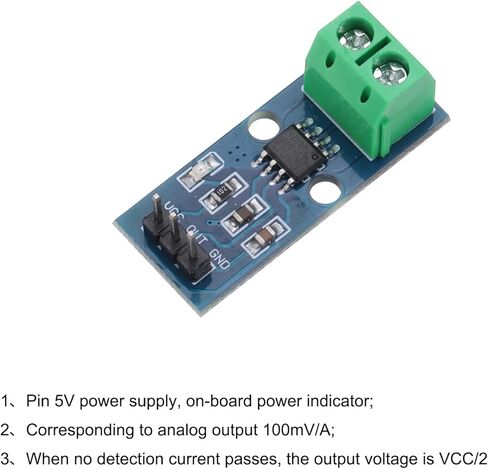 MECCANIXITY 3pcs ACS712 Current Sensor Module 5A Range Hall Effect Current Sensor Current Measuring AC/DC for Detecting Current in Saudi Arabia