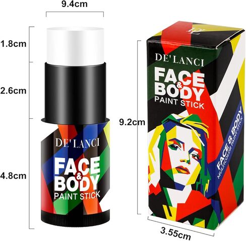 عصا طلاء جسم الوجه الأخضر لمكياج Camo Witch Halloween ، De’Lanci Cream Clintible Painting Body Paintings ، SFX الخاص المؤثر in Kuwait