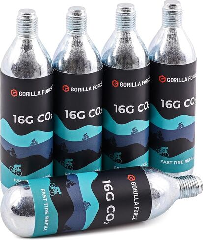 Gorilla Force 16g CO2 Cartridges - Threaded | Jar of 40 | for Bike Tire Inflators in Saudi Arabia