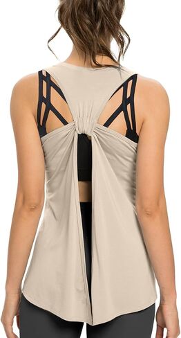 قميص يوغا مفتوح الظهر للتمرين بدون ظهر من Sanutch للنساء in Kuwait