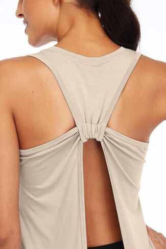 قميص يوغا مفتوح الظهر للتمرين بدون ظهر من Sanutch للنساء in Kuwait