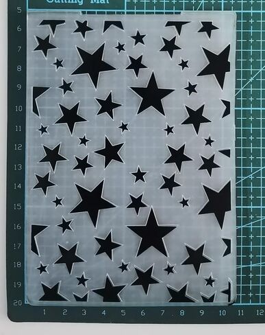 NZJ 3D Texured Star Flower Abstract Wall Brick Plastic Embossing Folders for Card Making Scrapbooking and Other Paper Crafts (3) in Kuwait