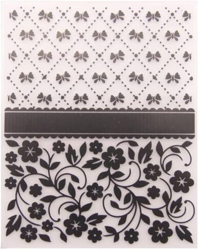 NZJ 3D Texured Star Flower Abstract Wall Brick Plastic Embossing Folders for Card Making Scrapbooking and Other Paper Crafts (3) in Kuwait