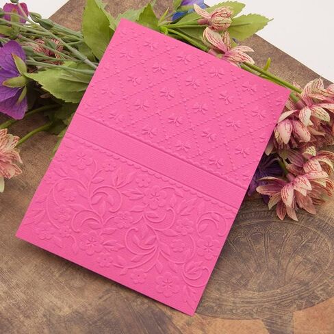 NZJ 3D Texured Star Flower Abstract Wall Brick Plastic Embossing Folders for Card Making Scrapbooking and Other Paper Crafts (3) in Kuwait