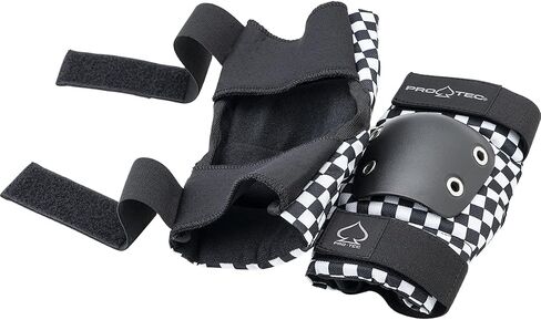 Pro-Tec Street Adult 3-Pack Open-Back Pad Set - Ideal for Skateboarding, Bicycling, BMX and Roller Skating – Black X-Large in Saudi Arabia