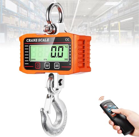 Hanging Scale 660lb/300kg, Handheld Luggage Scale with Accurate Sensor&Big LCD Display, Mini Digital Crane Scale Fishing Scale for Gym,Hunting,Travelling,Farming Outdoor in Saudi Arabia