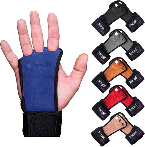 Gymnastics Hand Grips - Gloves for Crossfit - Pull Up Grips - Non-Slip Leather Hand Grips for Men & Women - Gymnastics Gloves for Bars - Ultimate Crossfit Hand Care, Protection from Tears & Blisters in Saudi Arabia