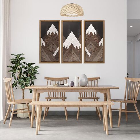 flangairy Aztec Wall Decor 3pcs, Wooed Western Wall Art, Native American Tribal Southwestern Boho Living Room Bedroom Kitchen Bathroom Southwest Farmhouse Modern Rustic Home Decorations in Kuwait