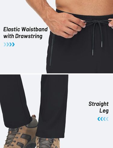 TACVASEN Mens Casual Pants Lightweight Quick Dry Stretch Water Resistant Joggers with Pockets Hiking Athletic Workout in Kuwait