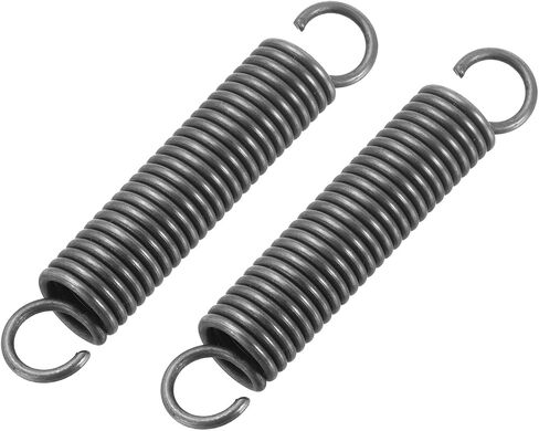 PATIKIL تمديد الربيع، 2PCS قطر السلك 0.04 "، OD 0.4"، طول حر 4.7 "الزنبرك الصلب المزدوج هوك التوتر الينابيع لإصلاح المنزل جرار العشب DIY، رمادي in Saudi Arabia