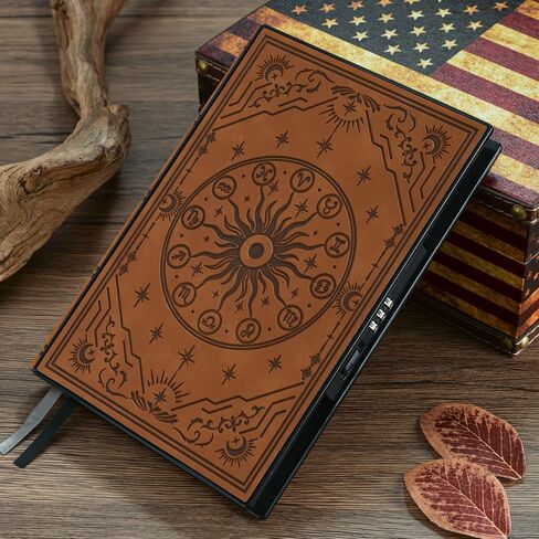 Diary with Built-in Password Lock – Soft Leather Journal for Men & Women, Personal Planner Organizer, Embossed Zodiac Horoscope, 220 Pages, 180° Lay-Flat Design, 100gsm Paper (5.9" x 8.5"), Teal in Kuwait