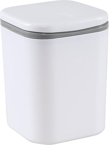 0.5 Gallon Mini Trash Can with Lid, Small Garbage Container Bin for Desktop, Tabletop, Coffee Table or Countertop (Black) in Saudi Arabia