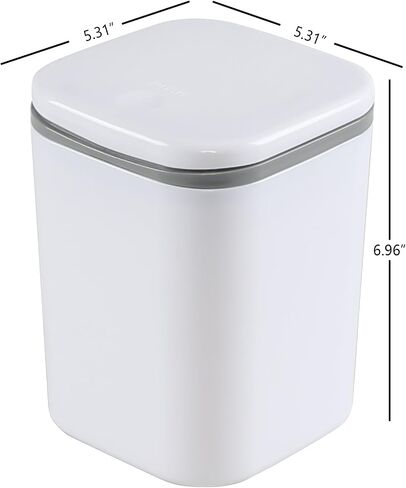 0.5 Gallon Mini Trash Can with Lid, Small Garbage Container Bin for Desktop, Tabletop, Coffee Table or Countertop (Black) in Saudi Arabia