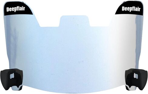 Football Visor Tinted Football Visor Clear Football Visor Eye Shield Visor with Football Visor Clips for Helmet Football Protection Gear(Silver) in Saudi Arabia