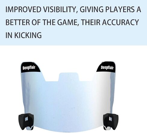 Football Visor Tinted Football Visor Clear Football Visor Eye Shield Visor with Football Visor Clips for Helmet Football Protection Gear(Silver) in Saudi Arabia