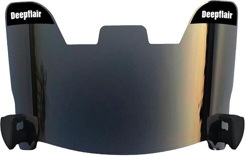 Football Visor Tinted Football Visor Clear Football Visor Eye Shield Visor with Football Visor Clips for Helmet Football Protection Gear(Silver) in Saudi Arabia