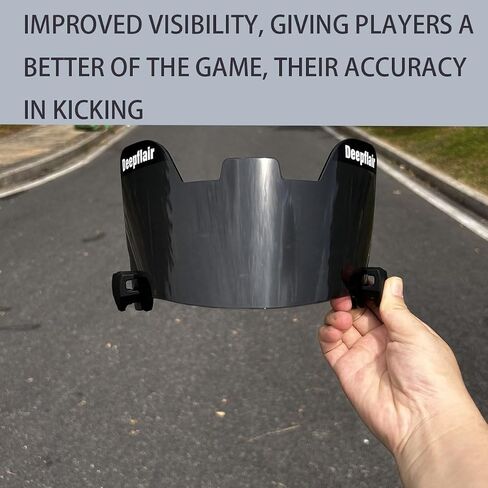 Football Visor Tinted Football Visor Clear Football Visor Eye Shield Visor with Football Visor Clips for Helmet Football Protection Gear(Silver) in Saudi Arabia