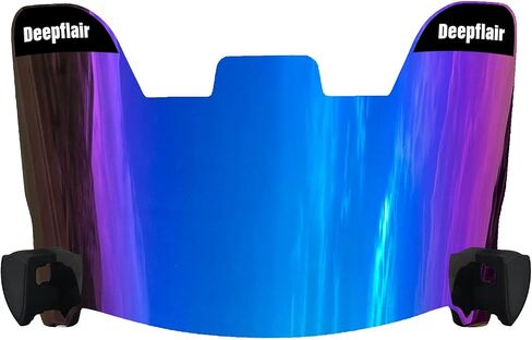 Football Visor Tinted Football Visor Clear Football Visor Eye Shield Visor with Football Visor Clips for Helmet Football Protection Gear(Silver) in Saudi Arabia
