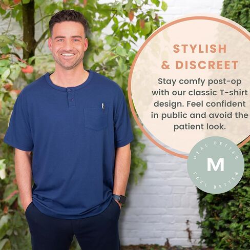 قمصان MOYOAMA بعد الجراحة للرجال - قمصان بعد جراحة الكتف، قمصان ما بعد جراحة الكتف للرجال، قميص الذراع المكسور in Kuwait