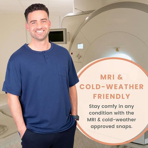 قمصان MOYOAMA بعد الجراحة للرجال - قمصان بعد جراحة الكتف، قمصان ما بعد جراحة الكتف للرجال، قميص الذراع المكسور in Kuwait