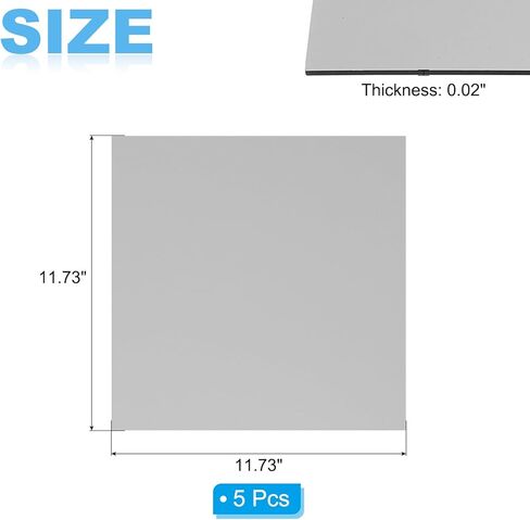 PATIKIL Plastic Sheets, 2Pack 11.73x11.73 Inch ABS Sheet Colorful Board Panel for Sign, DIY, Painting, Art Craft, Yellow/Black in Kuwait