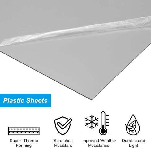 PATIKIL Plastic Sheets, 2Pack 11.73x11.73 Inch ABS Sheet Colorful Board Panel for Sign, DIY, Painting, Art Craft, Yellow/Black in Kuwait