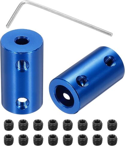MECCANIXITY Rigid Screw Coupling 6mm to 7mm Shaft Coupler Connector L25mm x D14mm Steel Joint Connector Rigid Coupling Set for 3D Printers DIY Encoder with 16 Screws, 4 Pcs in Saudi Arabia