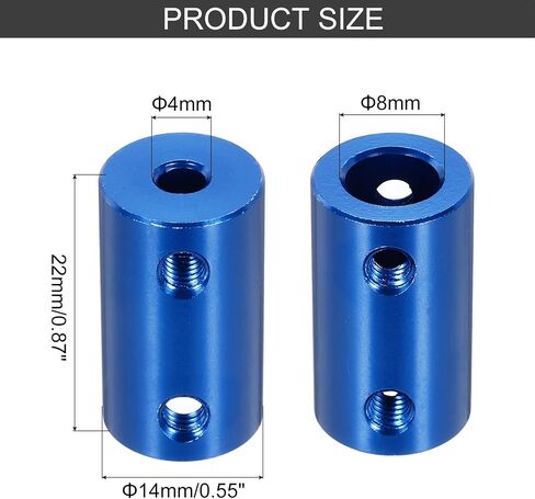 MECCANIXITY Rigid Screw Coupling 6mm to 7mm Shaft Coupler Connector L25mm x D14mm Steel Joint Connector Rigid Coupling Set for 3D Printers DIY Encoder with 16 Screws, 4 Pcs in Saudi Arabia