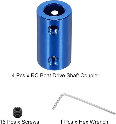 MECCANIXITY Rigid Screw Coupling 6mm to 7mm Shaft Coupler Connector L25mm x D14mm Steel Joint Connector Rigid Coupling Set for 3D Printers DIY Encoder with 16 Screws, 4 Pcs in Saudi Arabia