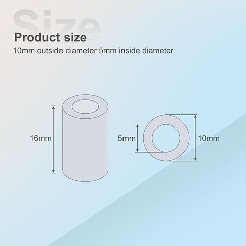 Aluminum Spacers 5mm Bore x 8mm OD x 5mm Length Unthreaded Standoff Bushing Plain Finish Round Metal Spacer, Fits M5 Screws Bolts Rods 20 Pack in Saudi Arabia
