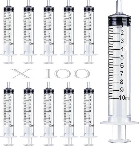 20PCS-10 ml Plastic Syringes, Individually Packge for Scientific Labs Experiment Refilling,Watering,Measuring,lip gloss injection in Saudi Arabia