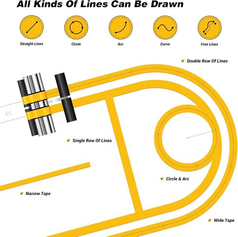 Line Striping Machine, with Drawing Circle Kit, Parking Lot Striping Machine for Driveway, Asphalt Or Concrete, Basketball Courts, Pickleball Court, Road Warning in Saudi Arabia