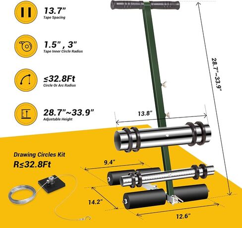 Line Striping Machine, with Drawing Circle Kit, Parking Lot Striping Machine for Driveway, Asphalt Or Concrete, Basketball Courts, Pickleball Court, Road Warning in Saudi Arabia