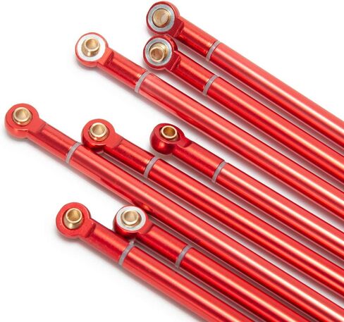 RC-Hub 8Pcs 313MM Wheelbase Links Rod Aluminum Linkage for 1/10 Axial SCX10 RC Crawler Car Titanium in Kuwait