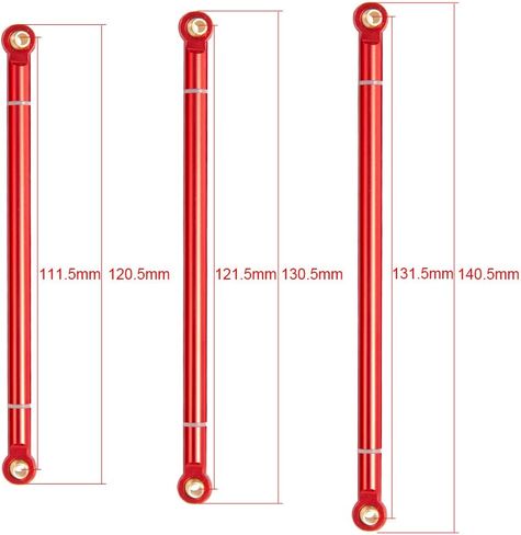 RC-Hub 8Pcs 313MM Wheelbase Links Rod Aluminum Linkage for 1/10 Axial SCX10 RC Crawler Car Titanium in Kuwait