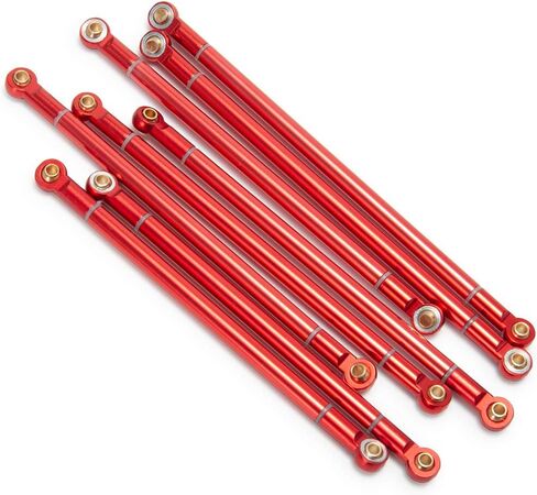 RC-Hub 8Pcs 313MM Wheelbase Links Rod Aluminum Linkage for 1/10 Axial SCX10 RC Crawler Car Titanium in Kuwait