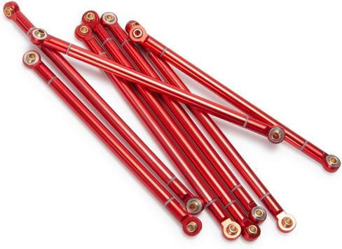RC-Hub 8Pcs 313MM Wheelbase Links Rod Aluminum Linkage for 1/10 Axial SCX10 RC Crawler Car Titanium in Kuwait