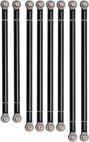 RC-Hub 8Pcs 313MM Wheelbase Links Rod Aluminum Linkage for 1/10 Axial SCX10 RC Crawler Car Titanium in Kuwait