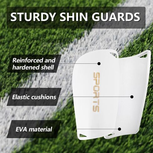 3 Pairs Mens Grip Soccer Socks, 3 Pairs Shin Sleeves with 1 Pack Shin Guards and 4 Shin Straps, Soccer Football Game Set 11 Pcs in Saudi Arabia