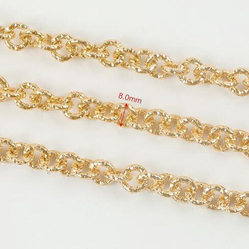 16.4 Feet Aluminum Jewelry Chain Roll Gold Plated Oval Paperclip Chain for Jewelry Making Hip Pop Rapper Necklace Choker DIY Jewelry Supplies Findings in Kuwait