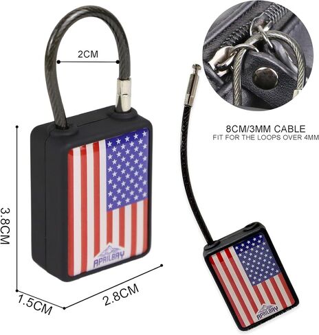 Fingerprint Padlock, Fingerprint Locker Lock for Gym School Locker, Smart Biometric Thumbprint Padlock Keyless Rechargeable Fingerprint Cable Lock for Backpacks, Luggage, Suitcase (Skull) in Saudi Arabia