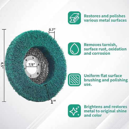 10Pcs 120 & 180 Grit Scout Flap Disc 4 1/2 Inch Angle Grinder Attachment for Metal & Stainless Steel Scouring Pads Polishing Wheel Sanding Disc Paint Rust Remover in Saudi Arabia