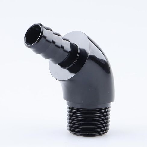 45 Degree Elbow One Piece Full Flow -8 AN to 3/8 NPT Forged Male Flare Coupling Union Fitting Aluminum Black in Saudi Arabia