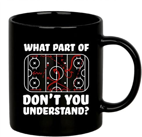 What Part of Don't You Understand Hockey Player Gifts Funny Sarcastic Coach Gifts For Hockey Ceramic Coffee Mug (White, 11 oz) in Saudi Arabia