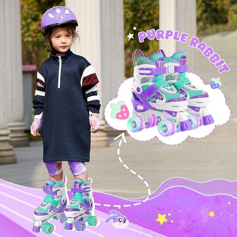 زلاجات دوارة قابلة للتعديل من بابايسون للفتيات، عجلات مضيئة للمبتدئين، زلاجات دوارة للأطفال الصغار in Kuwait